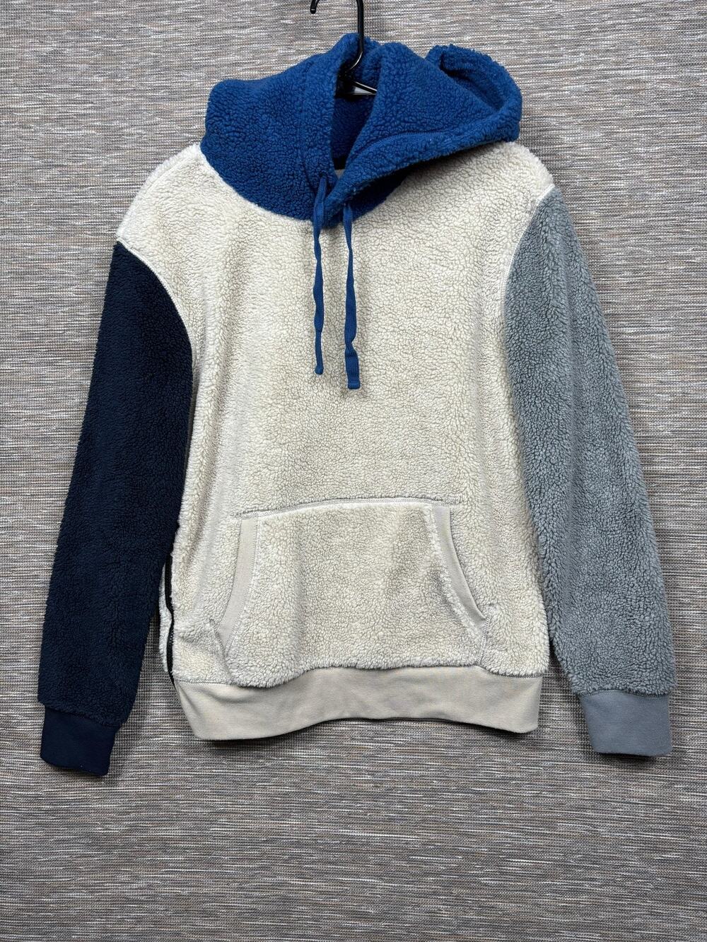 American Eagle Outfitters Hoodie Womens Small Sherpa Fleece Colorblock Pullover